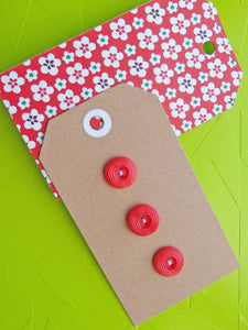 Vintage Buttons: Red