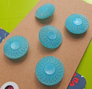 Vintage Buttons: Turquoise Blue