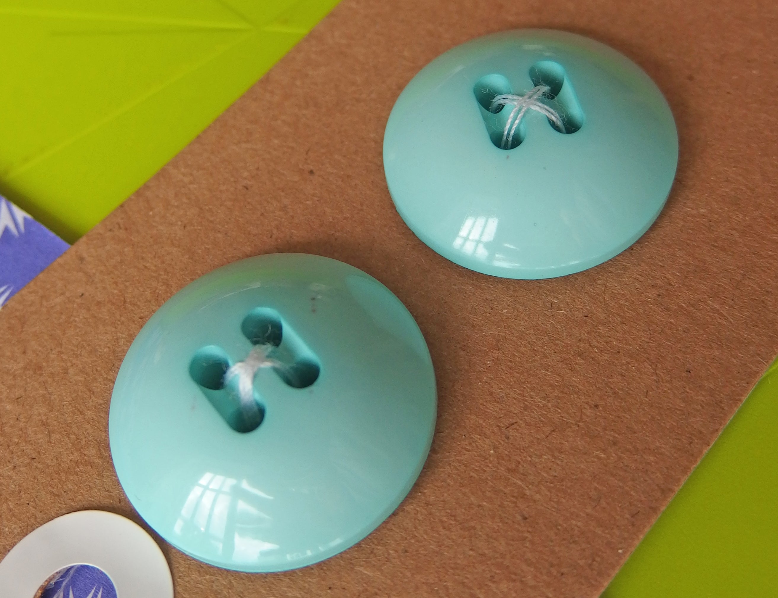 Vintage Buttons: Turquoise Blue