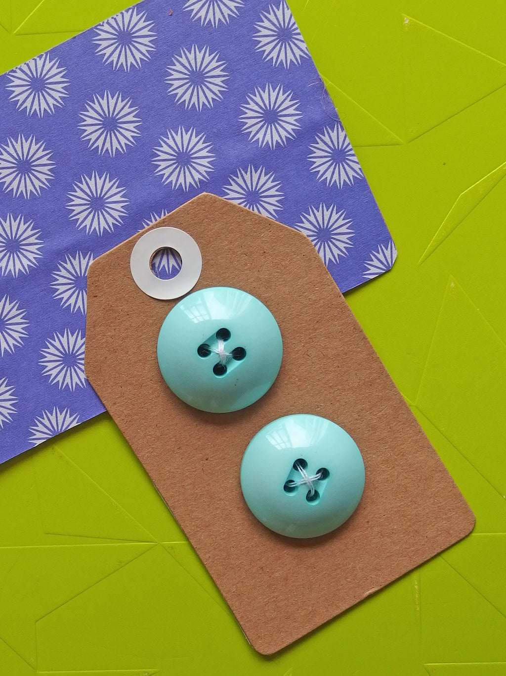 Vintage Buttons: Turquoise Blue