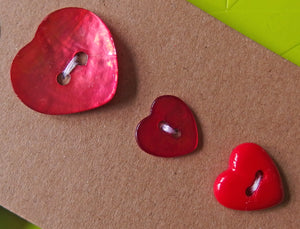 Vintage Buttons: Red
