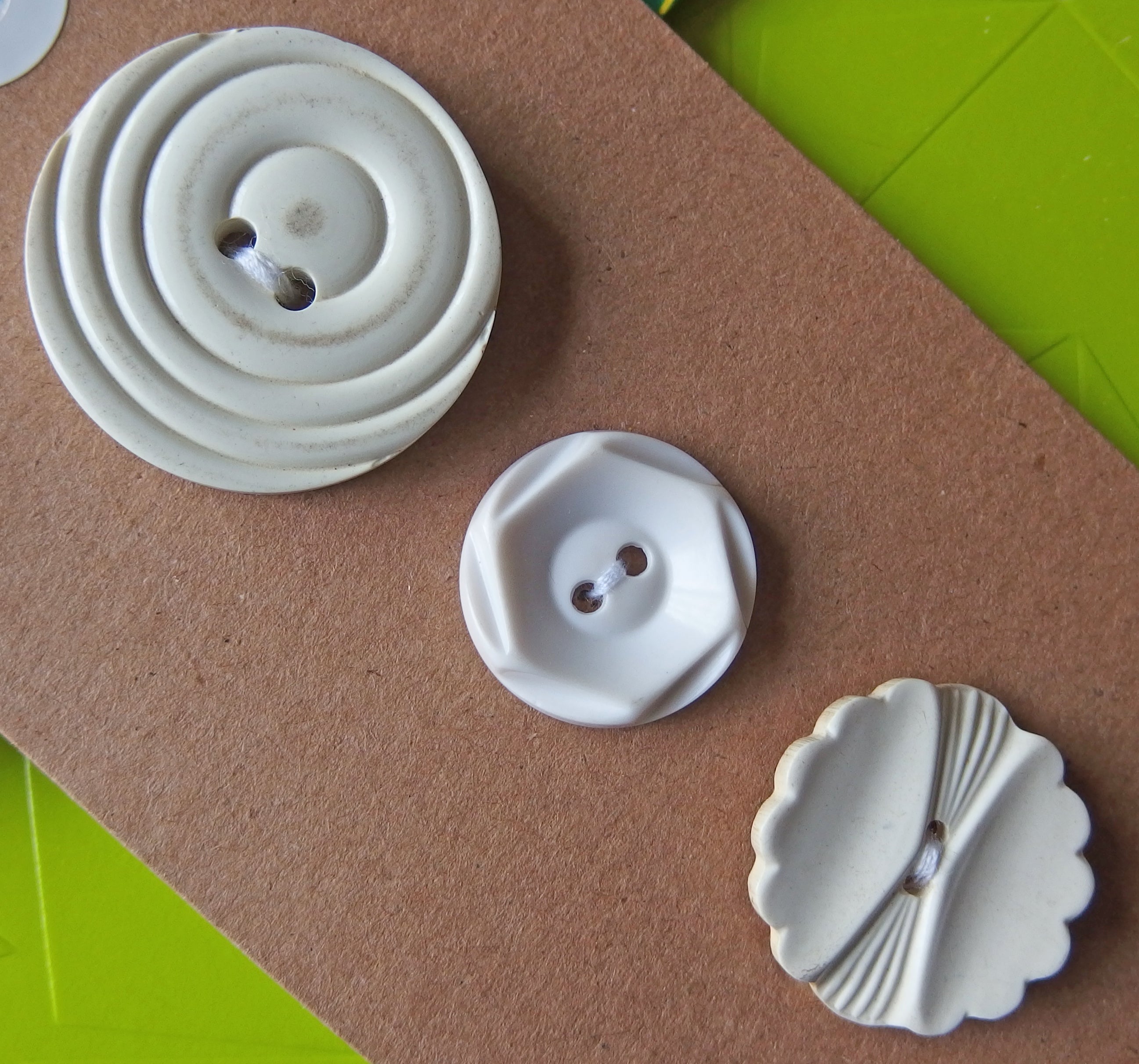 Vintage Buttons: White