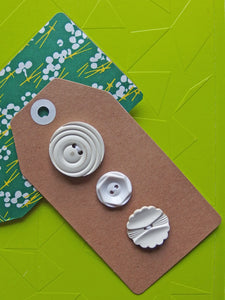 Vintage Buttons: White